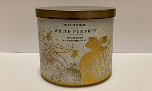 Bath And Body Works White Barn White Pumpkin - Vela De 3 Mec