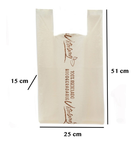 Imagen 3 de 6 de 1 Kilo De Bolsa Camiseta Biodegradable Impresión Genérica