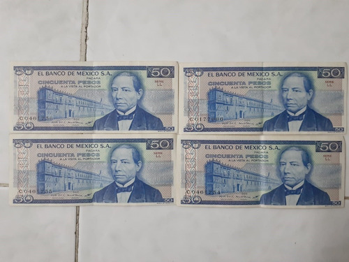 Billetes Coleccionables De Mexicanos 50 Pesos Del Año 1981