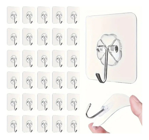 50 Ganchos De Acero Inoxidable Resistentes De Pared