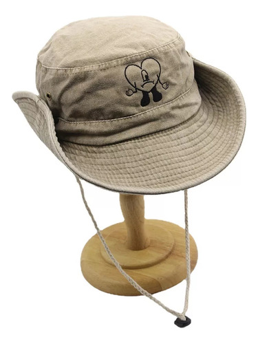 Sombreros De Pescador De Algodón Bordados For Bad Bunny