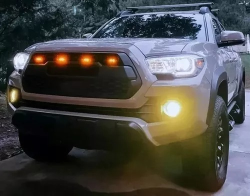Kit 4 Luz Led Grade Caminhonete Âmbar Strobo Frente Carros
