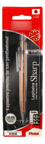 Lapiseira Sharp Pentel P200 Cobre Metálico 0,9mm Cor Cobre Metalico - 419