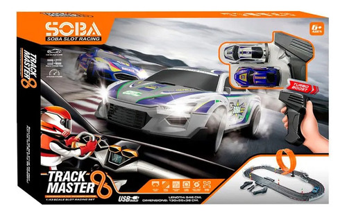 Pista De Carreras Usb Luz Sonido 5.46mt Turbo Looping Soba