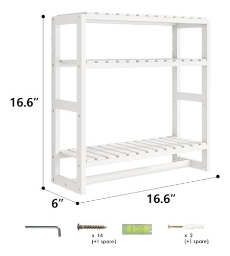 Estantes Para Baño 3 Niveles Ajustables Sobre Inodoro Blanco