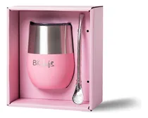 Comprar Recipiente Acero Life Cup Mate Vaso Taza 3 En 1 Big Life Rs Color Rosa