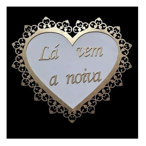 Placa Casamento Entrada Igreja Lá Vem A Noiva 2 Opções Cor