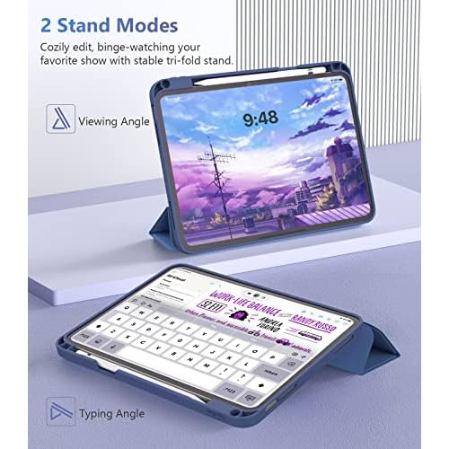 Funda iPad De 10ª Generación Soporte Lápiz, Funda Tr...