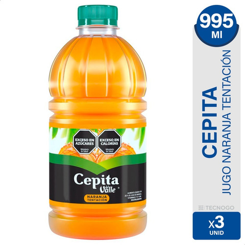 Jugo Cepita Del Valle Naranja Botella X3 Unidades 01mercado