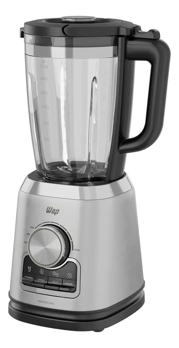 Liquidificador Com Copo De Vidro Wap Wb2000 2l 900w Cor Cinza