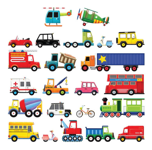 Decowall Ds-8004 Transports Kids Wall Stickers Wall Decals P