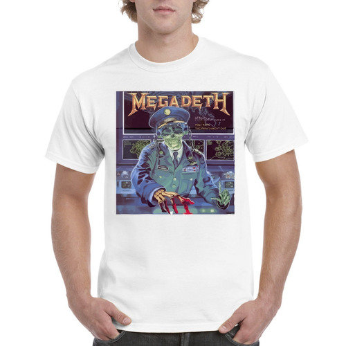 Camisa De Hombre  Moderno Estilo Banda De Rock Megadeth  