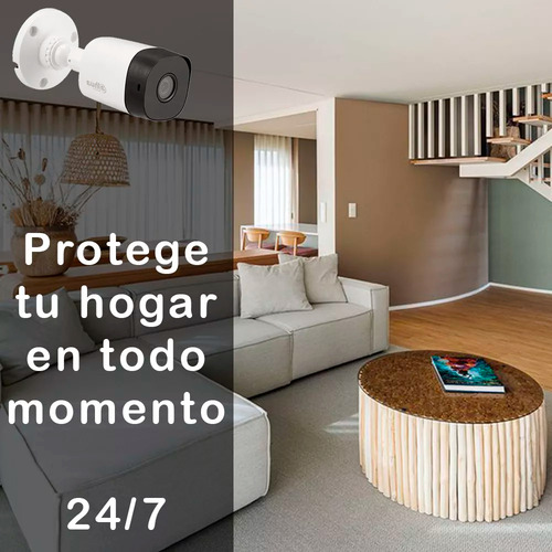 Kit De Video Vigilancia 4 Cámaras Bala 1mp B1a11 Dahua - Dvr 4 Canales High Defenition 720p - Disco 1tb - Cables 20 Mts - Accesorios Kitdah4bp1mc1tb Cctv Circuito Cerrado Procam