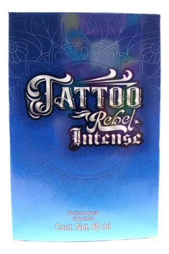 Tattoo Rebel Intense Colonia Para Caballero 60 Ml. Arabela