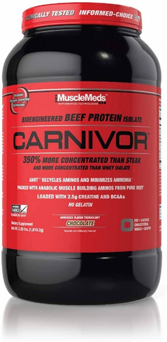 Suplemento em pó MuscleMeds  Carnivor Coffee proteínas Carnivor Coffee sabor  chocolate em pote de 0mL 28 un