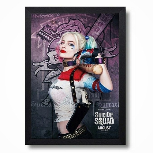 Cuadro Harley Quinn Marco Con Vidrio 35x50