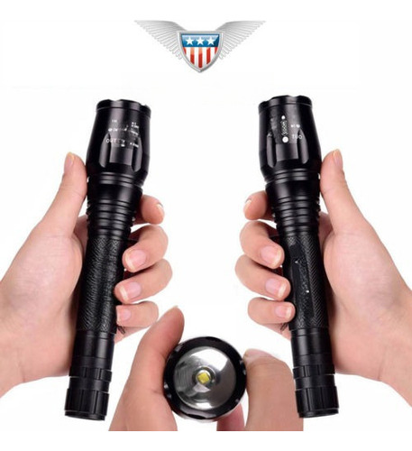 2pcs 5 Modos 12000lm Cree T6 Led Linterna Militar Ligero Par