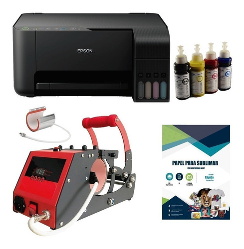 Maquina Para Sublimar Tazas Mates Termos Chops + Epson A4