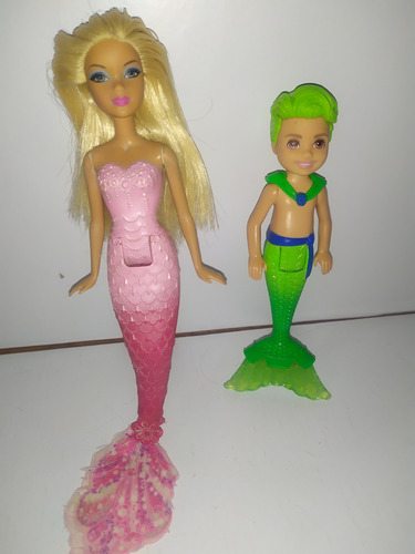 Lote Muñeca Sirena Y Sirenito Originales No Myscene Ever 