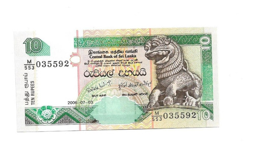 Sri Lanka. 10 Rupias. 2006. Pick 115. Unc. S/c