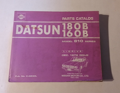 Manual Despiece Datsun Bluebird 180b 160b Catalogo De Piezas