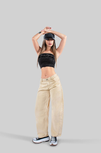 Pantalón Denim Balloon Mujer Tendencia