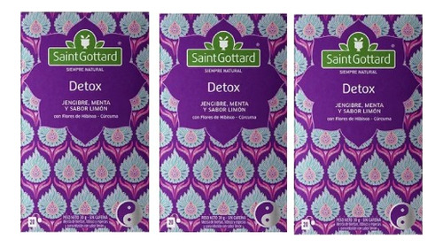 Te De Hierbas Detox X 20 Saquitos Saint Gottard Pack X3u