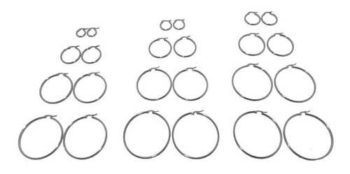 Pack X 5 Aros Argolla Acero 1.5, 2, 2.5cm A Elegir 300010