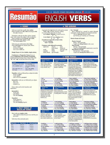 English Verbs Resumao, De Fischer & Associados Barros. Editora Barros, Fischer & Associados, Capa Mole Em Português, 2003
