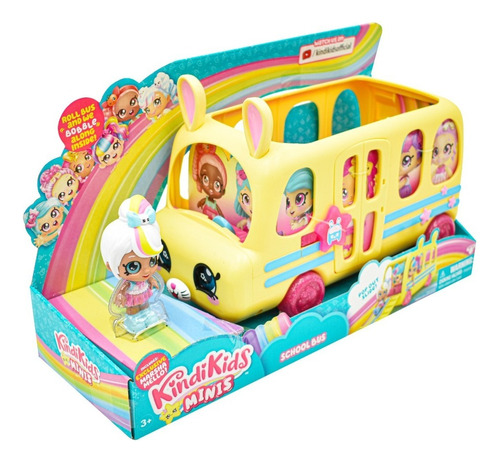 Kindi Kids Minis School Bus Exclusiva Marsha Mello Moose Color Amarillo