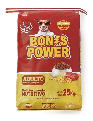 Alimento Bones Power Alimento para perro  para perro Croqueta para perro adulto todos los tamaños sabor mix en bolsa de 25kg