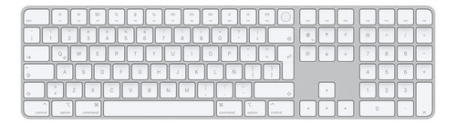 Teclado bluetooth Apple Magic Keyboard con Touch ID y teclado numérico QWERTY español España color blanco