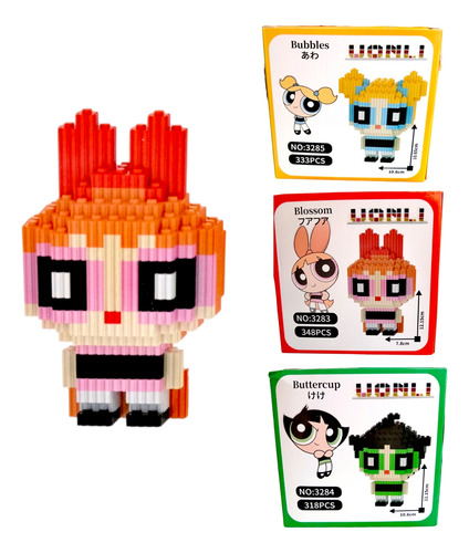 Set Figuras Armables 3d Chicas Super Poderosas Bloques Magic
