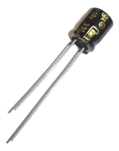 Capacitor 330uf, 10v, 105ºc Paquete 12 Unidades