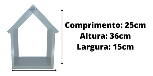 Imagem 2 de 3 de Nichos Parede Decorativo Casinha 100% Mdf Sala Casa Hall