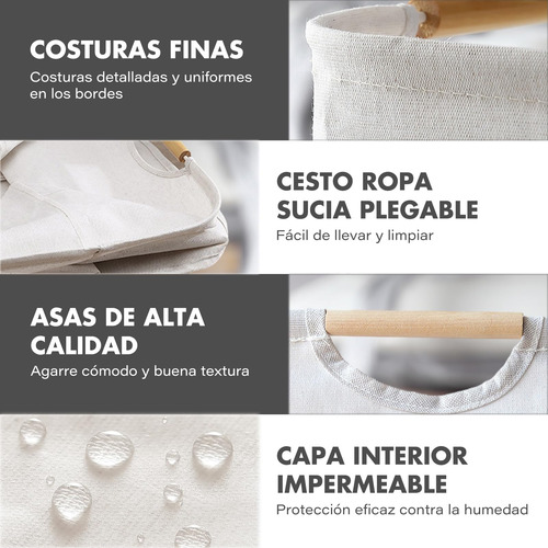 Cesto Ropa Sucia Plegable 60l Canastos Organizador Ropa
