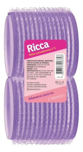 Bobes Para Cabelo Auto Aderente Número 5 Ricca Código 339