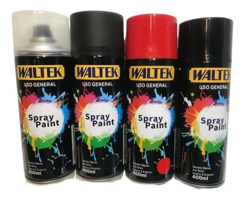 Pintura Aerosol Spray Esmalte Negro Brillante Tubo .x 1 T412