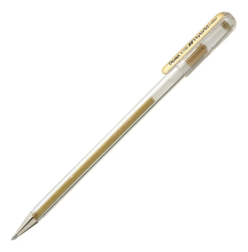 Kit 2 Caneta Hybrid Roller Dourado E Prateado Pentel