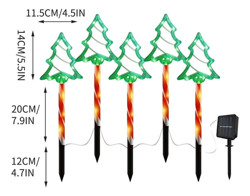 Luz Led Solar Para Árbol De Navidad Montada En El Suelo En Y