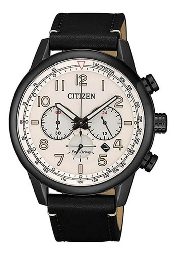Reloj Citizen Hombre Eco-drive Crono Ca442510x Color de la malla Negro Color del bisel Negro Color del fondo Verde claro