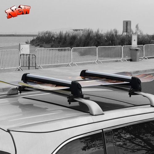 Dangruut Best Size Car Ski Snowboard Roof Racks 2 Pcs 4