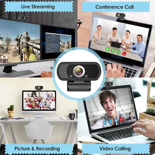 Cámara Web Tolulu, Para Pc, Full Hd, 1080p, Micrófono, Usb