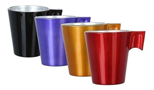 Juego Taza Cafe Luminarc Flashy Colores Set Pack X 4 