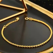 Zhixi-pulsera De Oro De 18k Auténtico Para Mujer, Brazalete