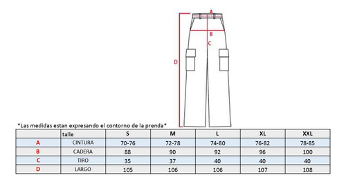 Pantalón Mujer Cargo Cómodo Con Elástico Y Presillas