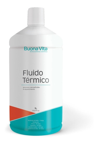 Fluido Térmico 1 Litro Refil Buona Vita Pro - Hiperemiante, Para Gordura Localizada, Celulite Com Nicotinato De Metila