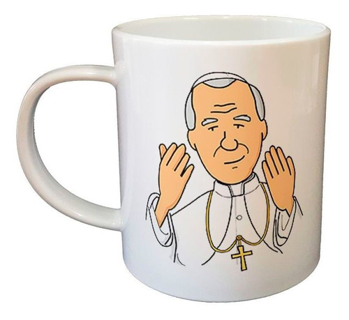 Taza De Plastico Dibujo Papa Juan Pablo Ii Religion M1