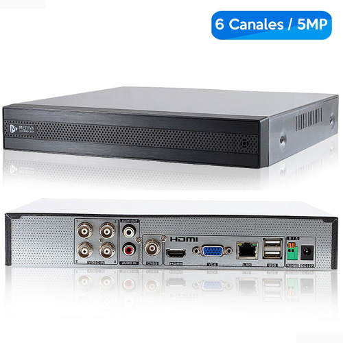 Dvr 6ch 5mp (4ch Bnc/ 2ch Ip) Pentahíbrido Mxvr-5104 Meriva