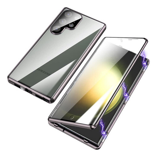 Cubierta Trasera De Cristal Templado/magnético Para Samsung S24 S25 Ultra